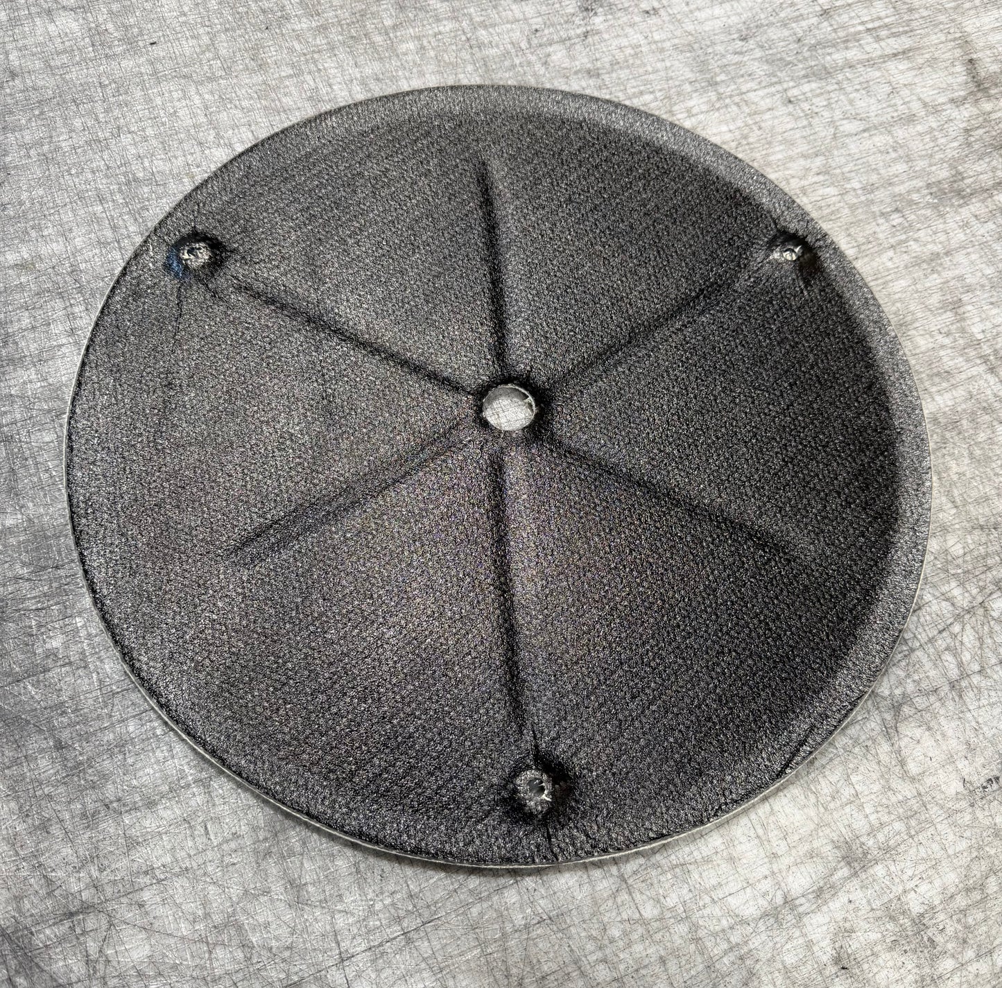 15" TJ Forged Carbon Fiber Sprint Car Wheel Cover - Bead Rolled