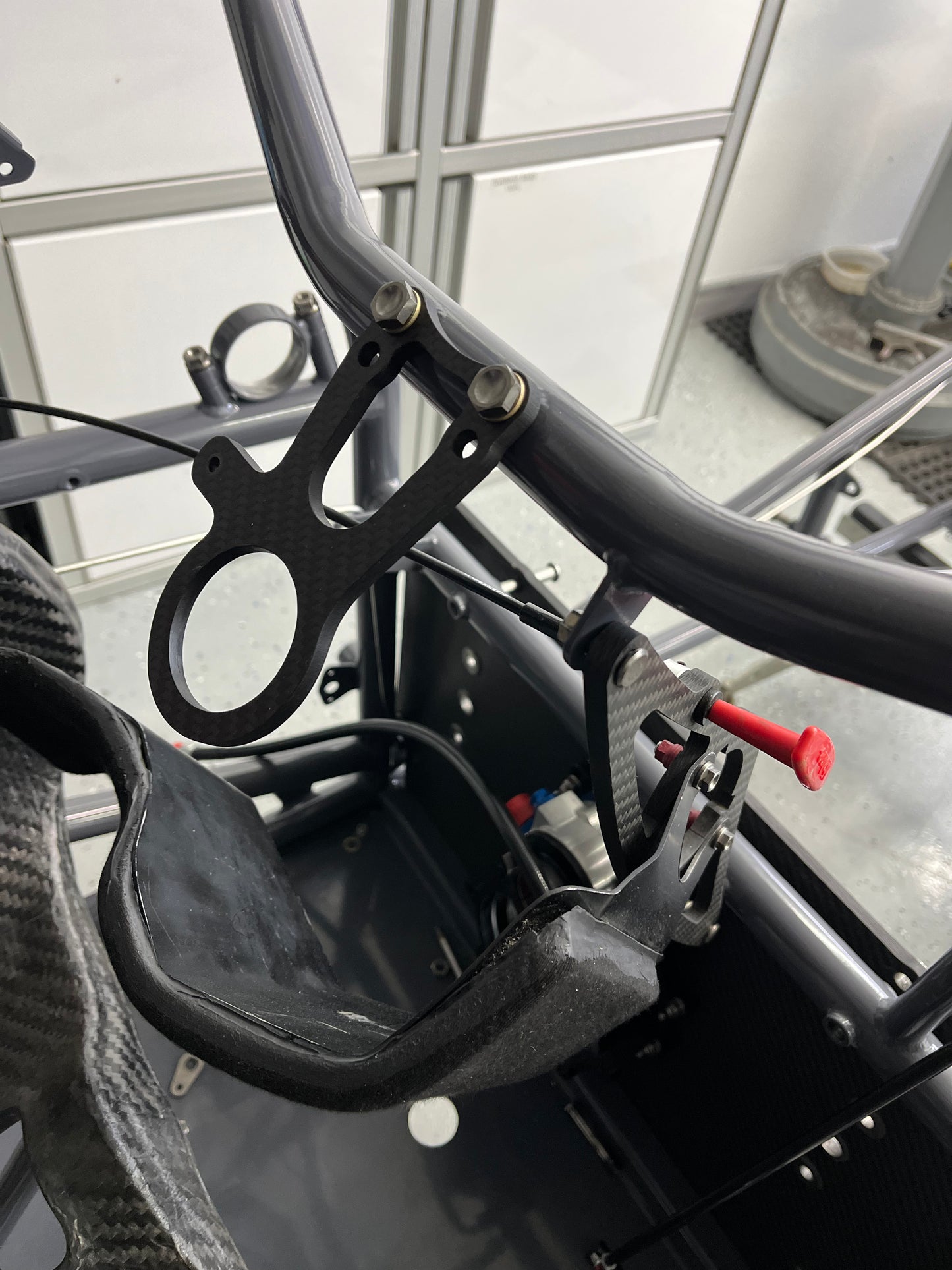 Carbon Fiber Sprint Car Half Box Steering Mount - Gen2