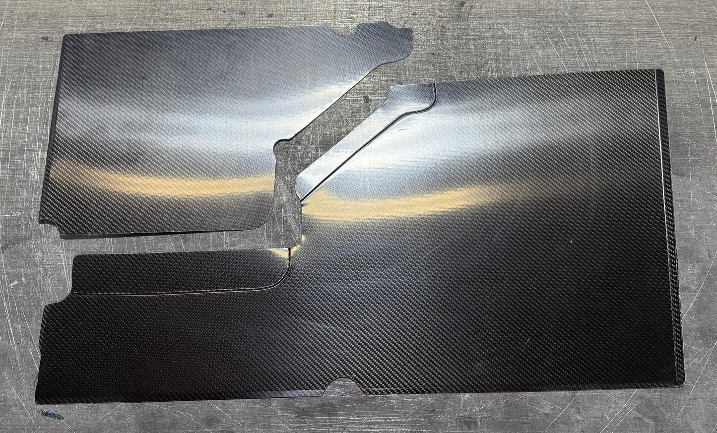 Carbon Fiber Sprint Car Left Side Lower Kick Panels - Two Piece TSR Style