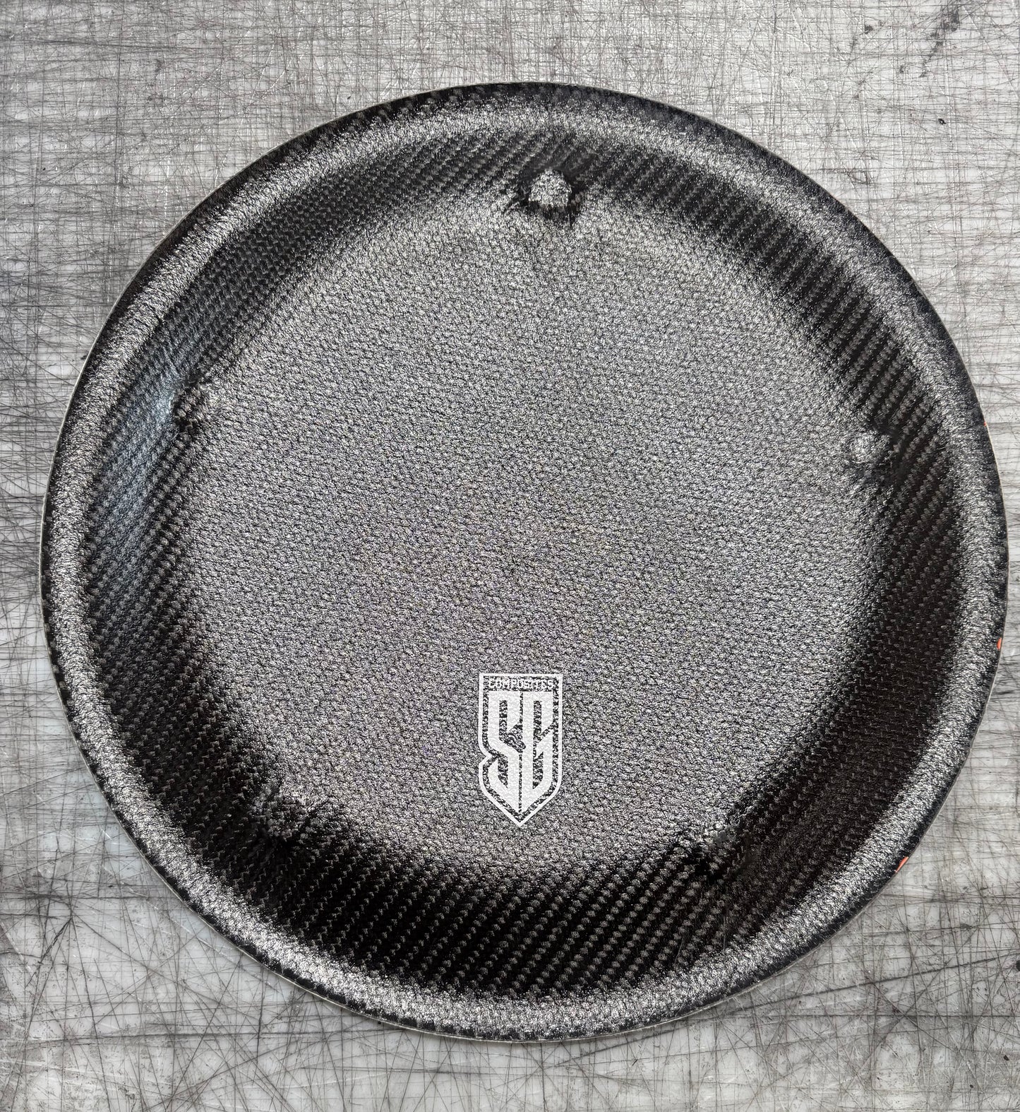 Carbon Fiber Sprint Car Wheel Cover - Molded Sander Engineering 15" Domed