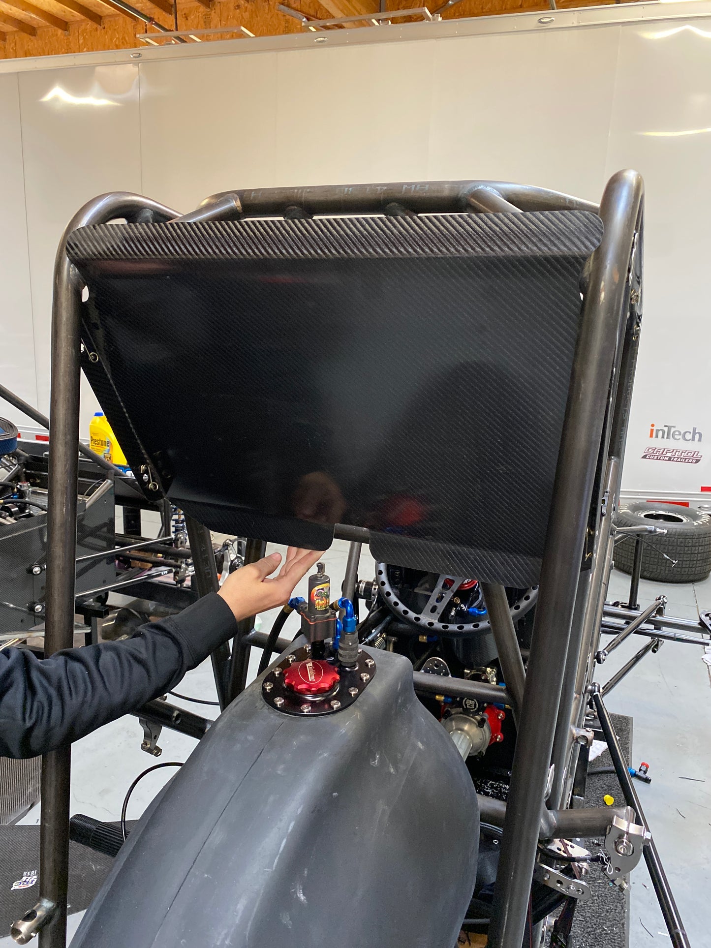 Carbon Fiber Midget Rear Cage Panel/Wing