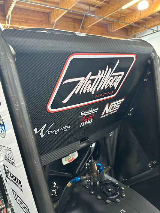 Carbon Fiber Midget Rear Cage Panel/Wing