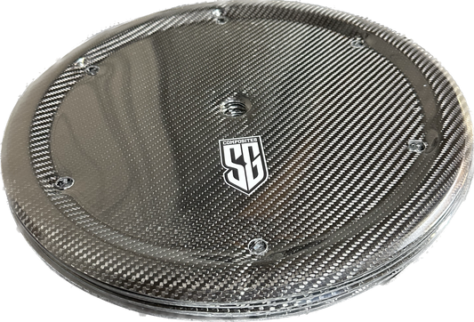 15" Carbon Fiber Mud Cover for Sprint Car Wheels