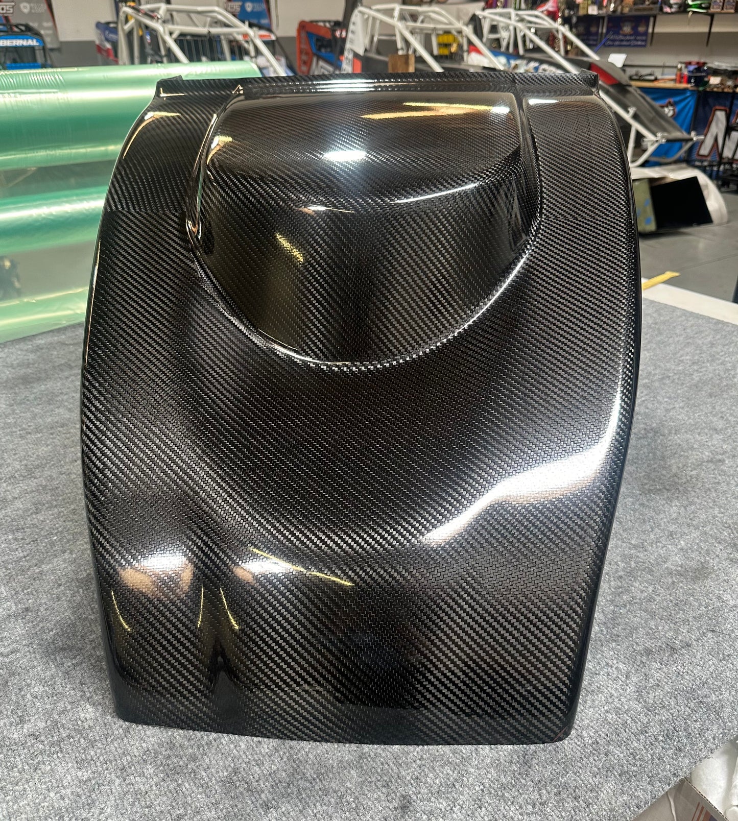 Carbon Fiber Outlaw Kart Hood - Rounded Scoop