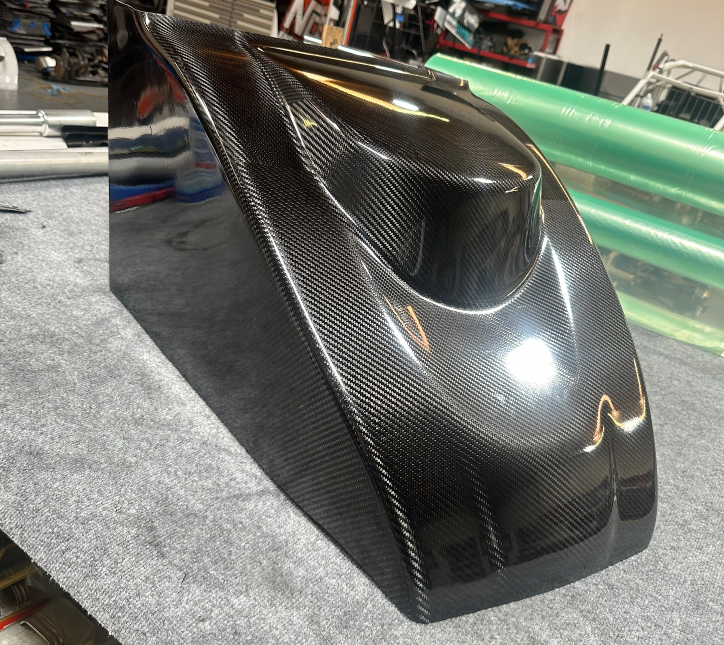 Carbon Fiber Outlaw Kart Hood - Rounded Scoop