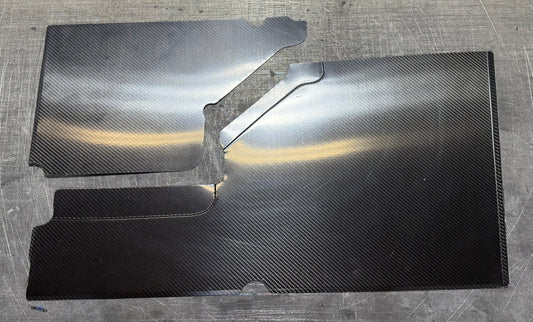 Carbon Fiber Sprint Car Left Side Lower Kick Panels - Two Piece TSR Style