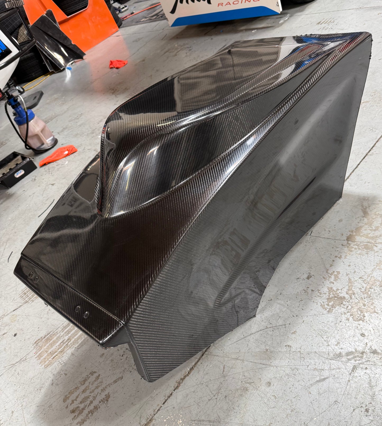 Carbon Fiber Sprint Car Hood - Inpluse Style