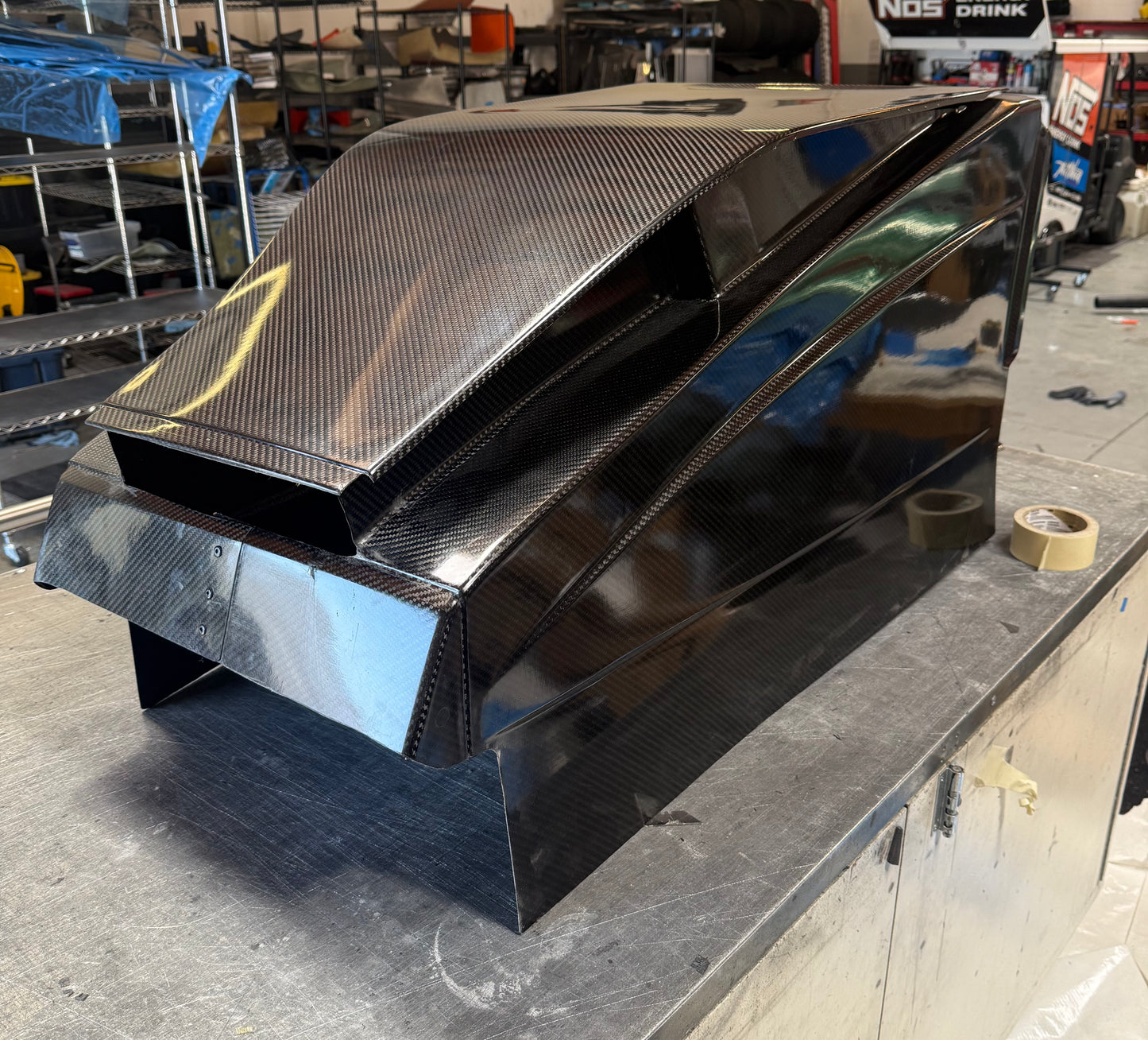 Carbon Fiber Sprint Car Hood - Outlaw/TSR Style