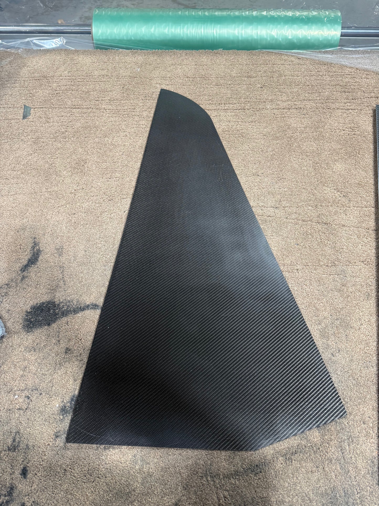 Sprint Car Carbon Fiber Left Side Arm Guard Triangle - Mid Max Style