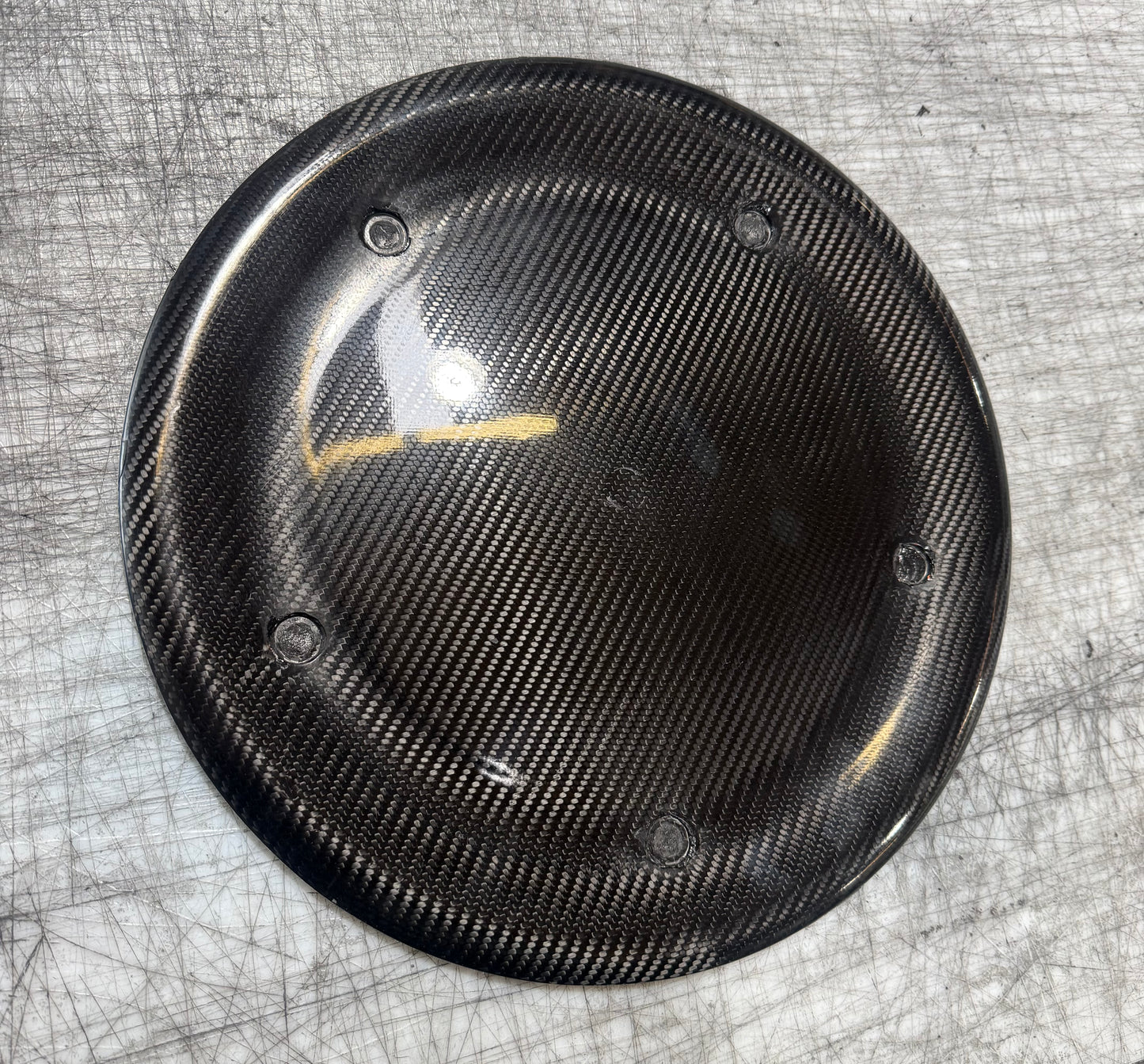 Carbon Fiber Sprint Car Wheel Cover - Molded Sander Engineering 15" Domed