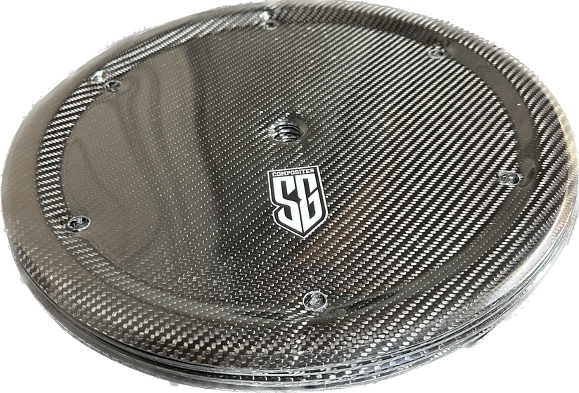 15" Carbon Fiber Mud Cover for Sprint Car Wheels Shane Golobic Racing